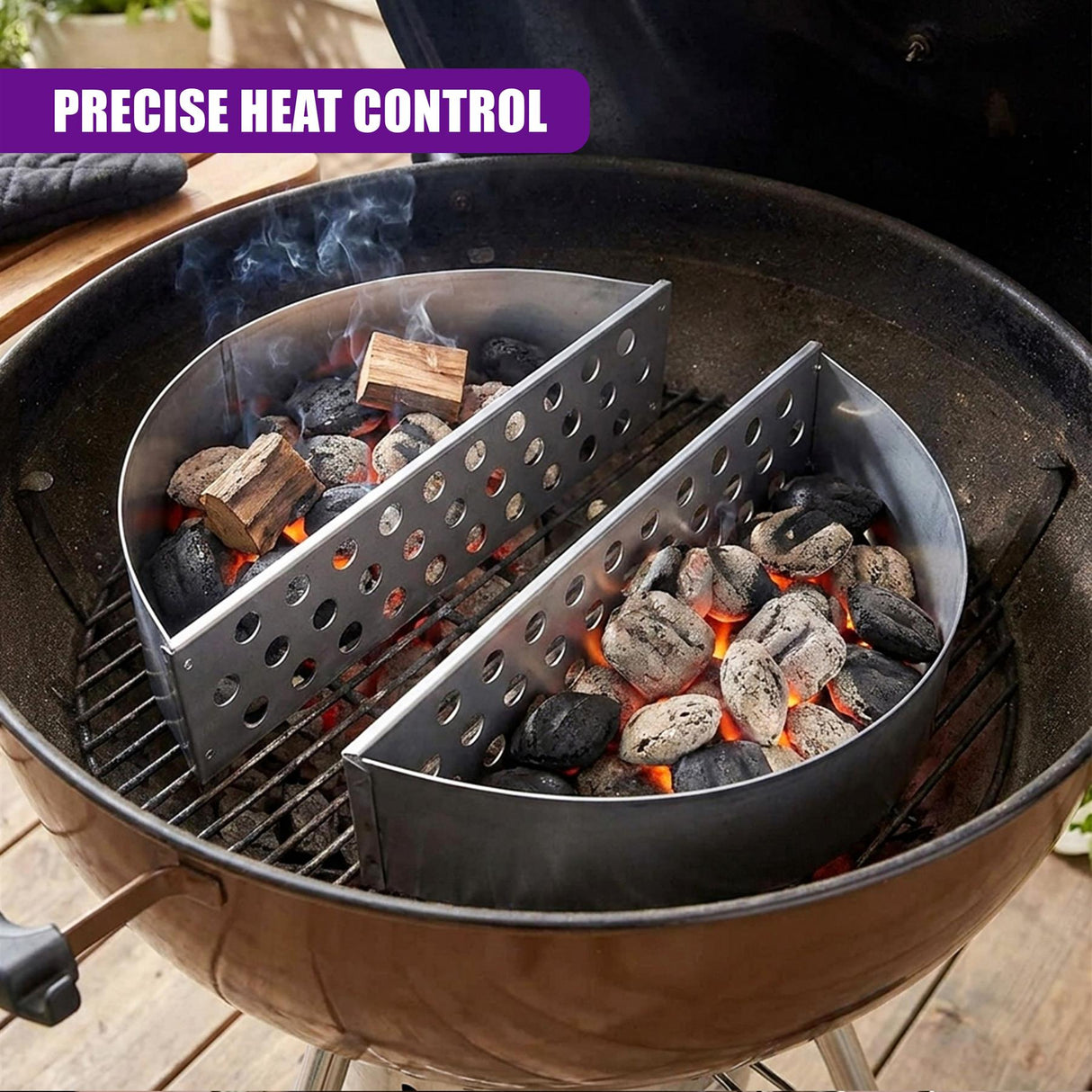 Pack of 2 Charcoal Baskets