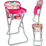 Small pink travel high chair with carry bag, foldable design, sturdy metal frame. - UKBuyZone