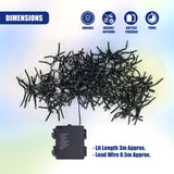 300 LED Cluster Christmas Lights - Blue & White