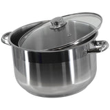 Induction Stockpot With Glass Lid - 14 ltr by GEEZY - UKBuyZone