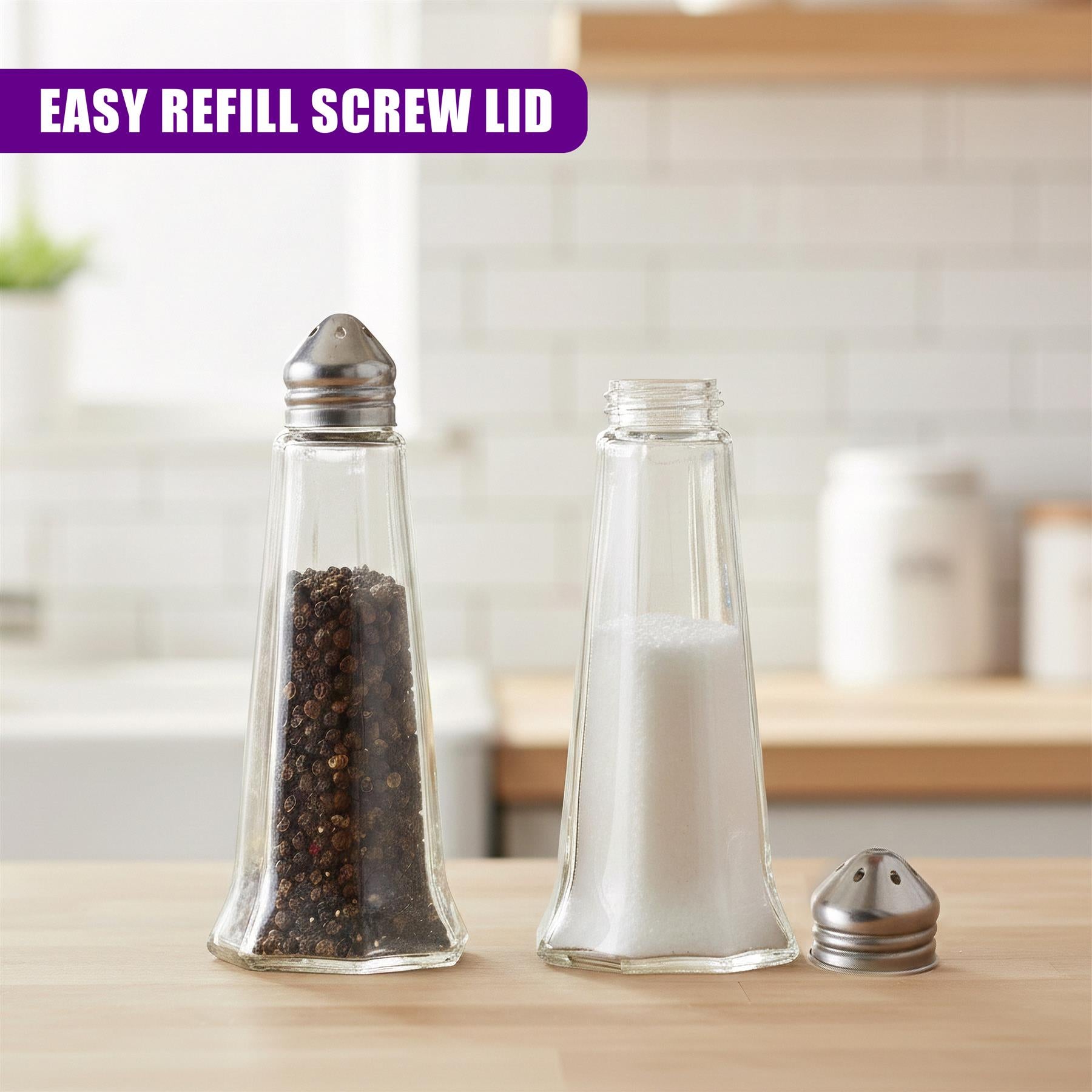 Classic Style Salt And Pepper Shakers - Pack Of 12 - Foodshaker