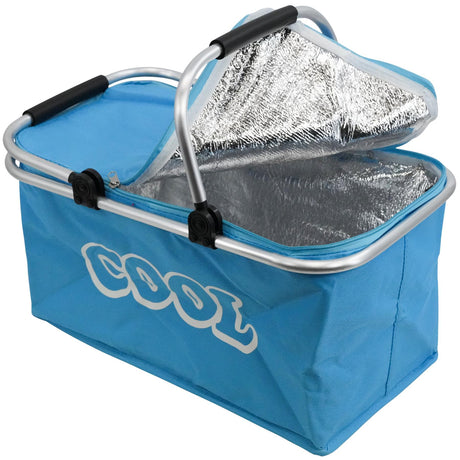 Blue Cooler Basket Bag by GEEZY - UKBuyZone