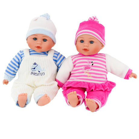 BiBi Twin Baby Dolls & Accessories (33 cm / 13") by BiBi Doll - UKBuyZone