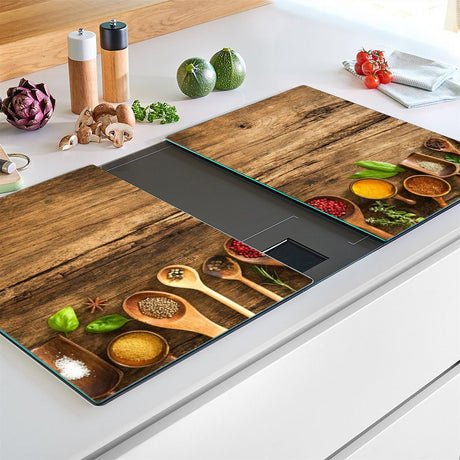 Glass Cutting Boards with Spice Design by Geezy - UKBuyZone