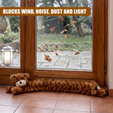 Novelty Draught Excluder for Doors Brown Cat Design