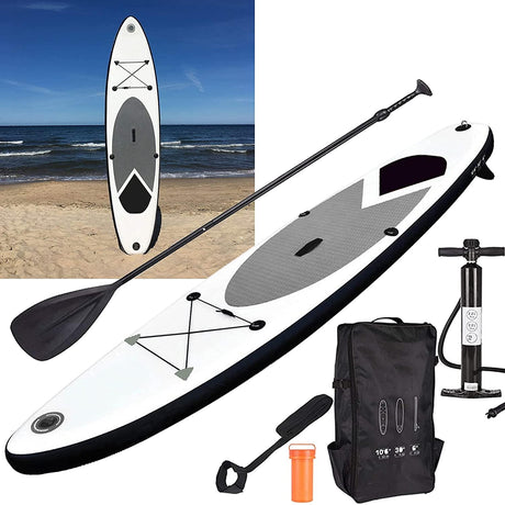 Grey Inflatable 320 cm SUP Stand Up Paddle Board by Geezy - UKBuyZone