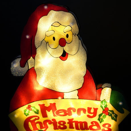 Santa Merry Xmas Sign Christmas LED Light Silhouette by The Magic Toy Shop - UKBuyZone