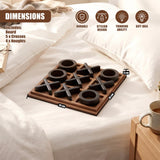 Wooden Noughts and Crosses Game