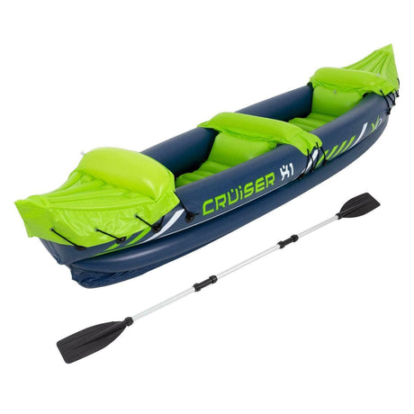 gHOST-7 Inflatable Canoe Kayak Dinghy Boat with Double Paddle 2 - Person by Geezy - UKBuyZone