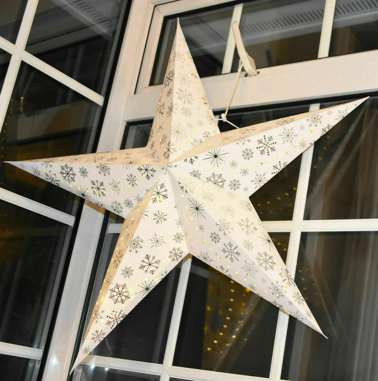 Paper Led White 40 cm Star by Geezy - UKBuyZone