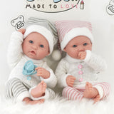 Twin Baby Dolls Dummy and Feeding Set