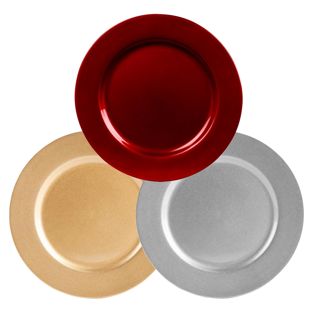 GEEZY Metallic Charger Plates Set of 4