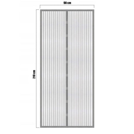 Magnetic Grey Door Screen by GEEZY - UKBuyZone