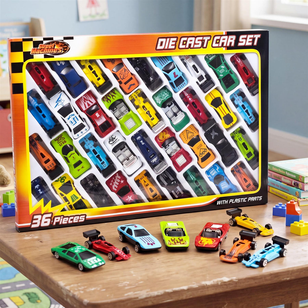 36 Piece Die-Cast Car Set