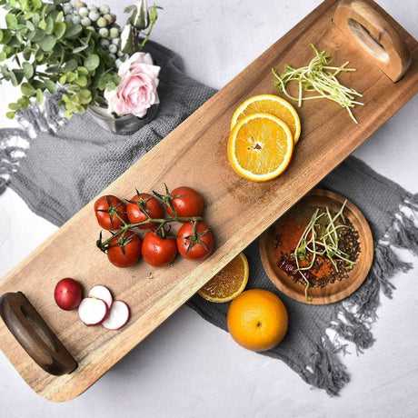 Acacia Wood Serving Platter by GEEZY - UKBuyZone