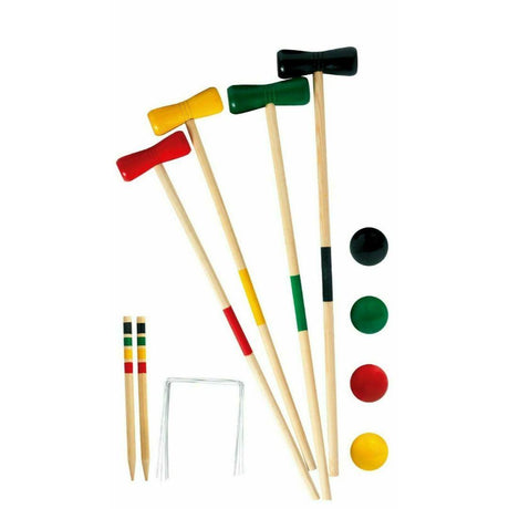 Kids 4 Player Wooden Croquet Set by The Magic Toy Shop - UKBuyZone