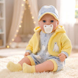 Baby Doll With Dummy & Sounds Yellow