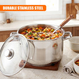 Stainless Steel Stock Pot with Lid - 12 L