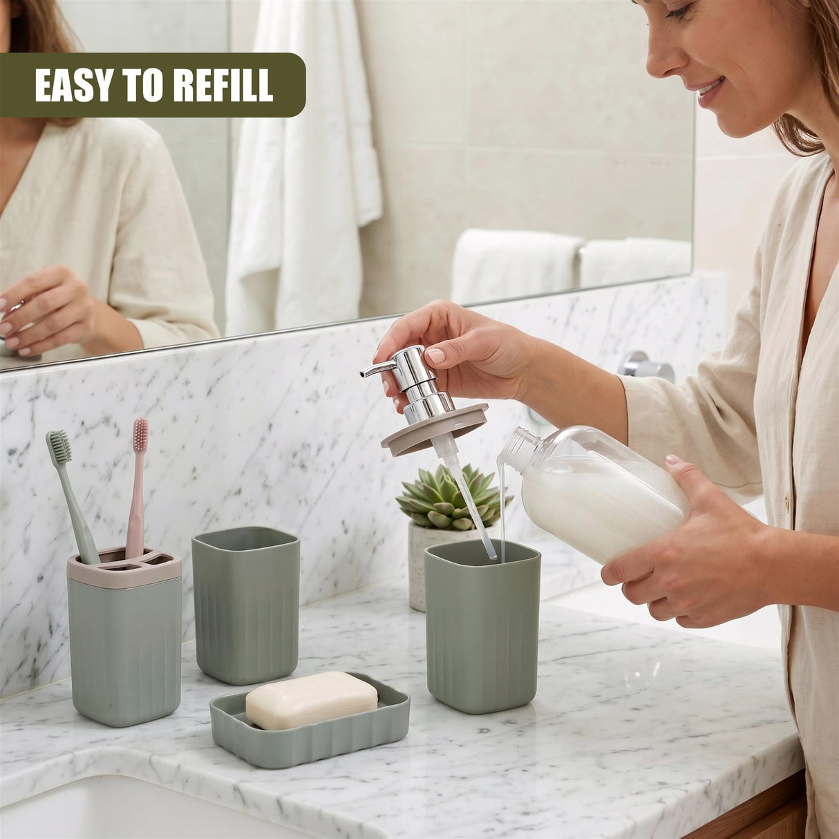 5 Piece Bathroom Acccessories Set