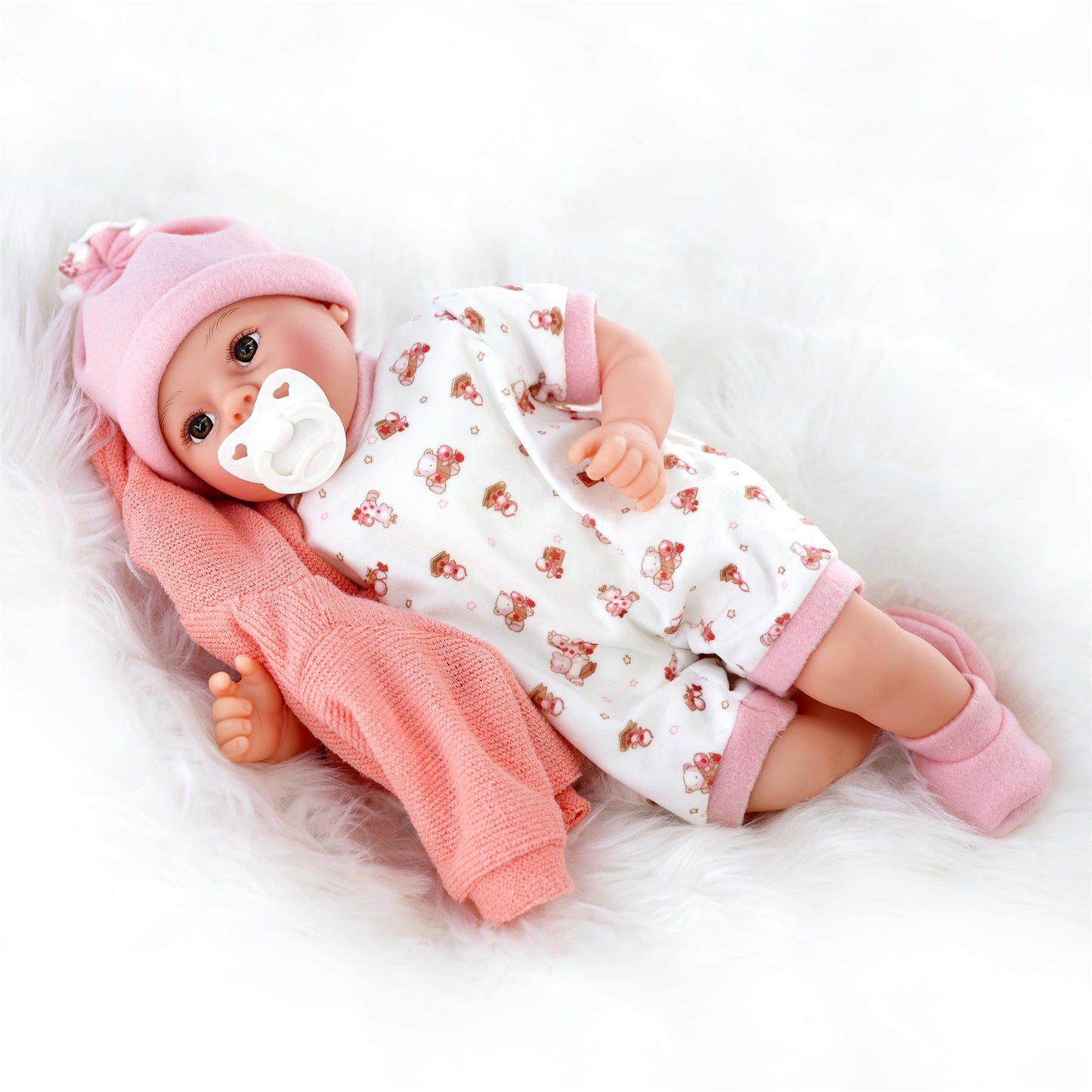 Baby Doll With Dummy & Sounds Peach by BiBi Doll - UKBuyZone