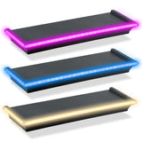 Floating Shelves with LED Lights