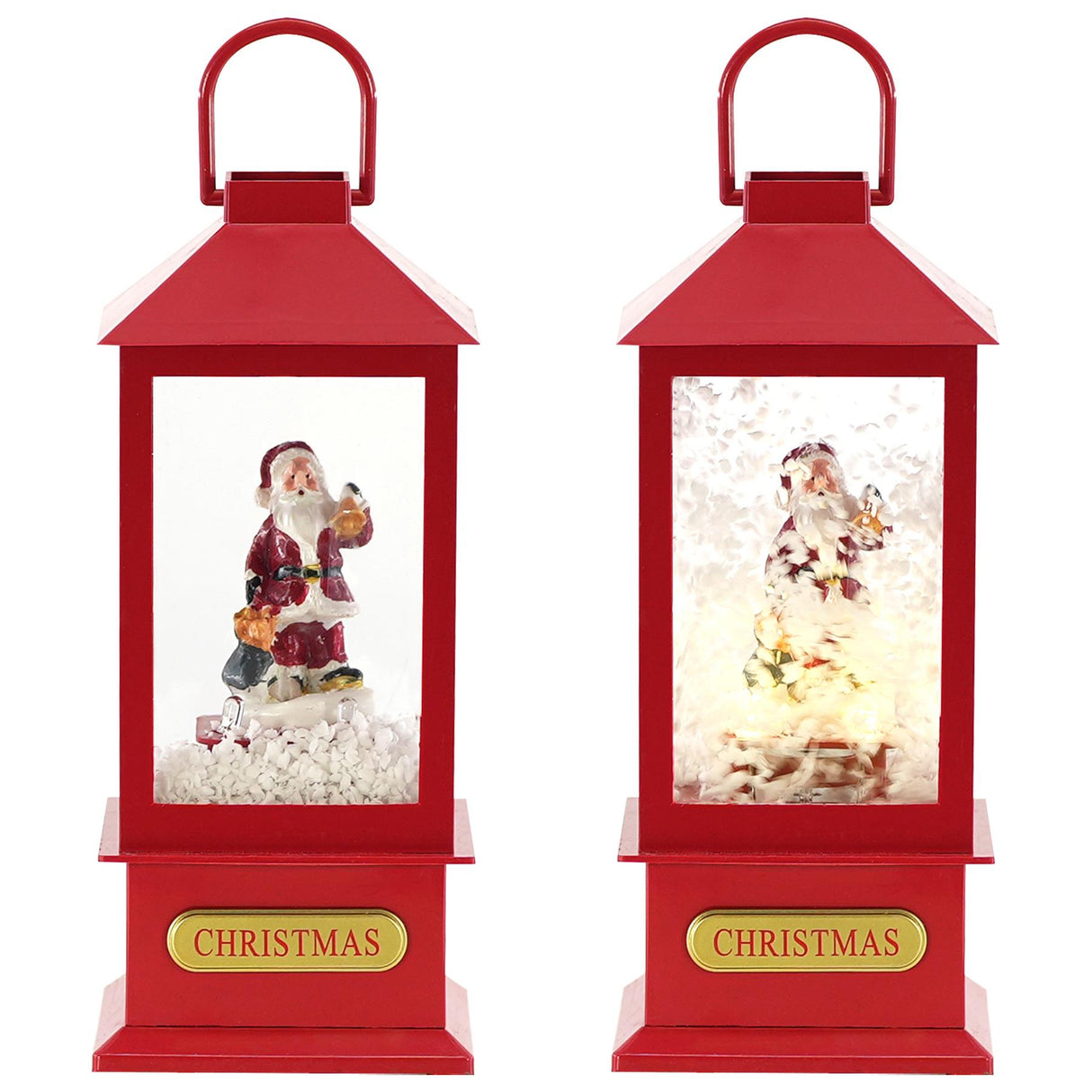 Christmas Lantern With 8 Songs, Light And Snow by The Magic Toy Shop - UKBuyZone