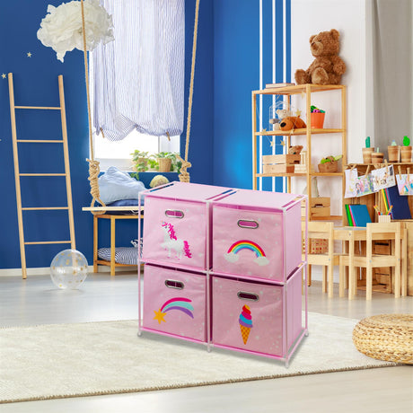 Kids Unicorn Design Storage Cubes by The Magic Toy Shop - UKBuyZone