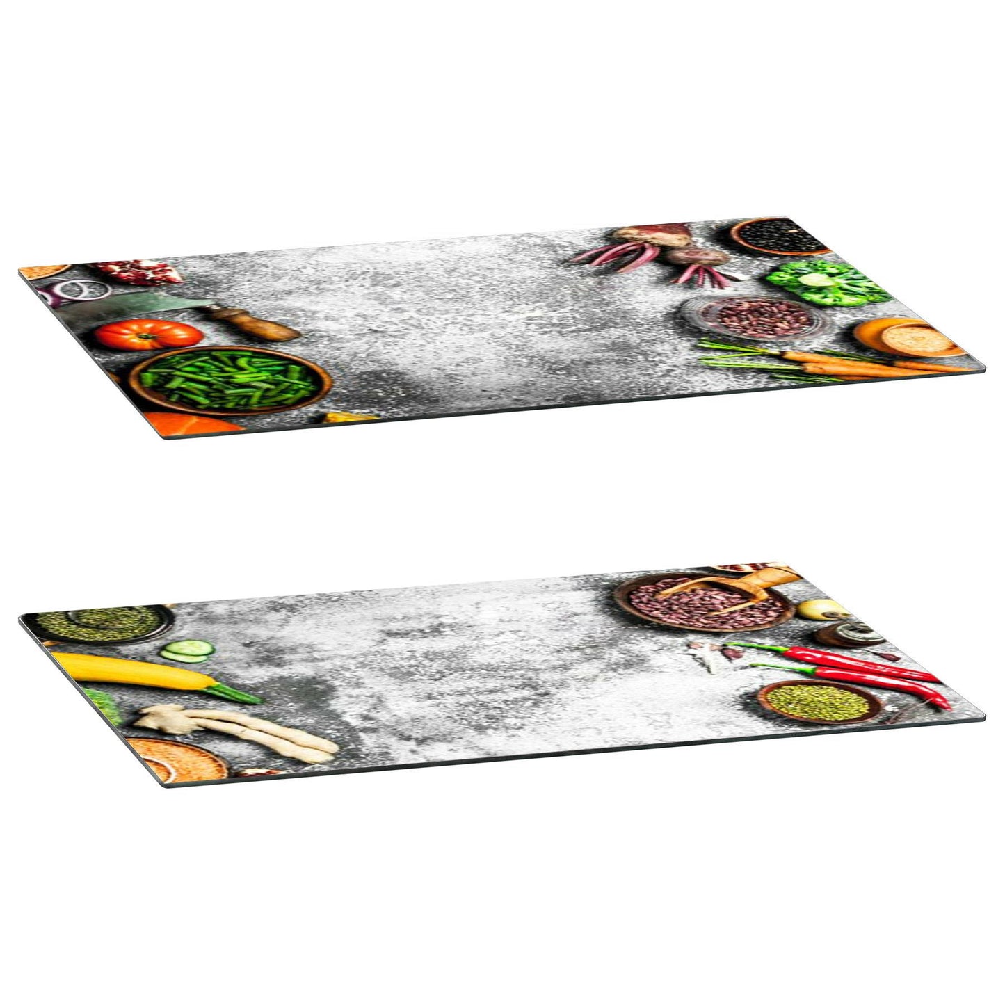 Glass Cutting Boards with Veggies Design by Geezy - UKBuyZone