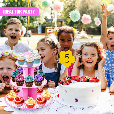 3 Tier Cardboard Cupcake Stand by GEEZY - UKBuyZone