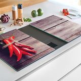 Glass Cutting Boards with Chili Pepper Design by Geezy - UKBuyZone