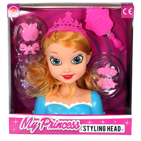 Princess Styling Head with Hair Accessories by BiBi Doll - UKBuyZone