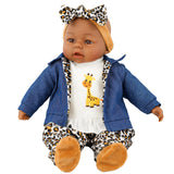 BiBi Black Baby Doll "Cheetah" (45 cm / 18")