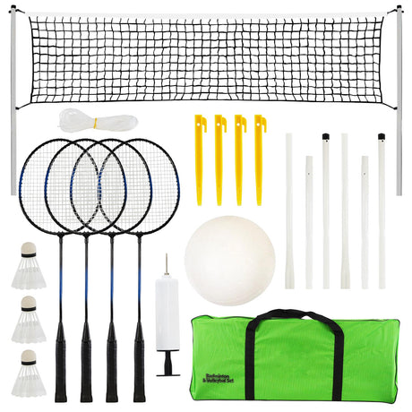 2-in-1 Complete Badminton and Volleyball Set by The Magic Toy Shop - UKBuyZone