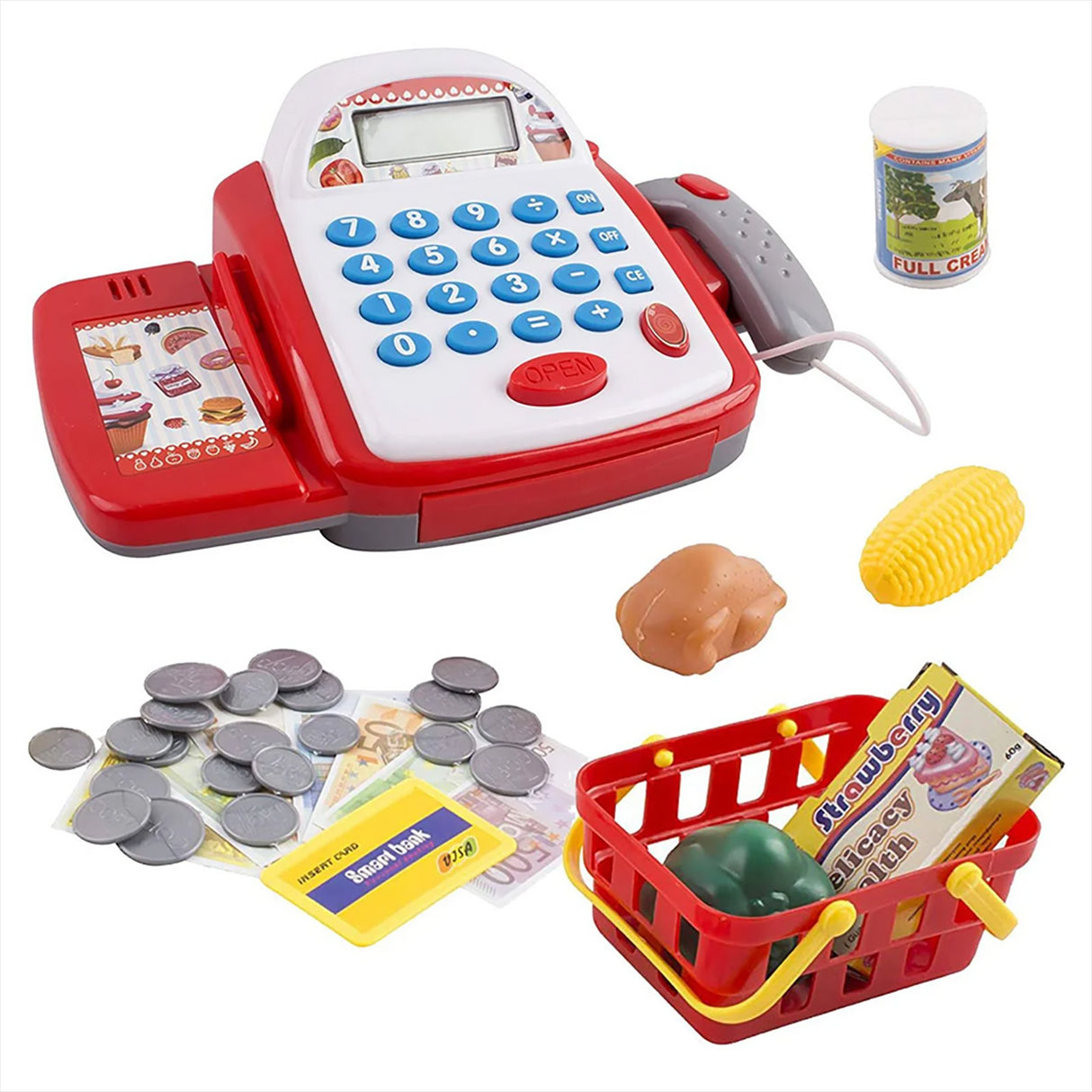White & Red Cash Register Toy by The Magic Toy Shop - UKBuyZone