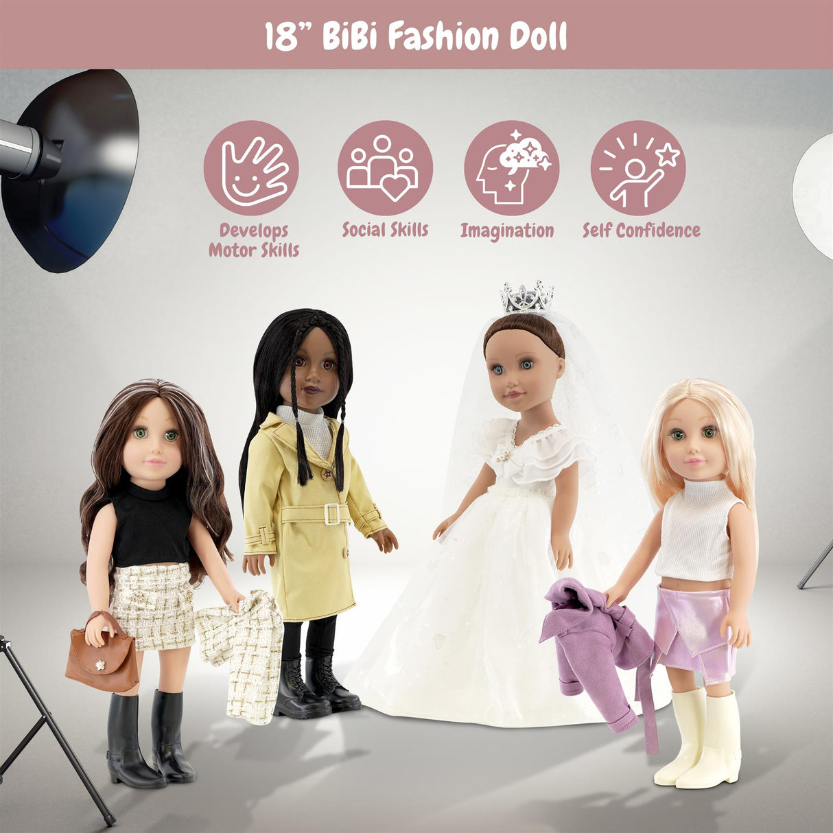 BiBi Fashion Black Doll "NAOMI" (47 cm / 18") by BiBi Doll - UKBuyZone