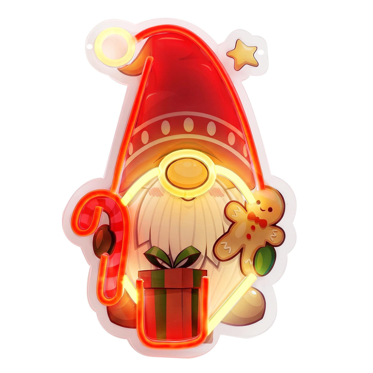 Santa Gnome Neon Sign