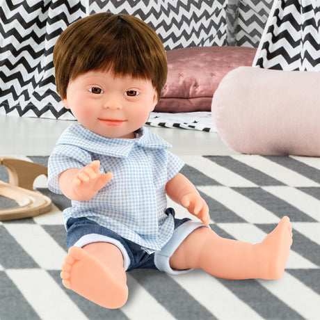 BiBi Doll Down Syndrome Boy - Brown Hair (36 cm / 14") by BiBi Doll - UKBuyZone