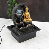 Crystal Ball Buddha Water Feature Led Lights by GEEZY - UKBuyZone