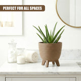 Brown Flower Pot with Legs, 23.6 cm