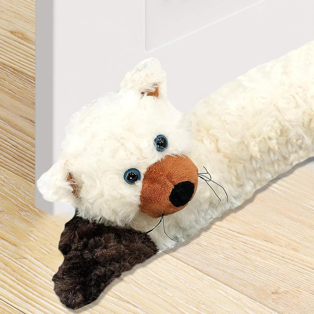 Cream Cat Novelty Draught Excluder