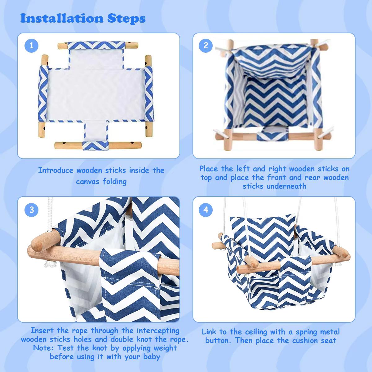 Baby Canvas Swing Seat Installation Instructions - UKBuyZone