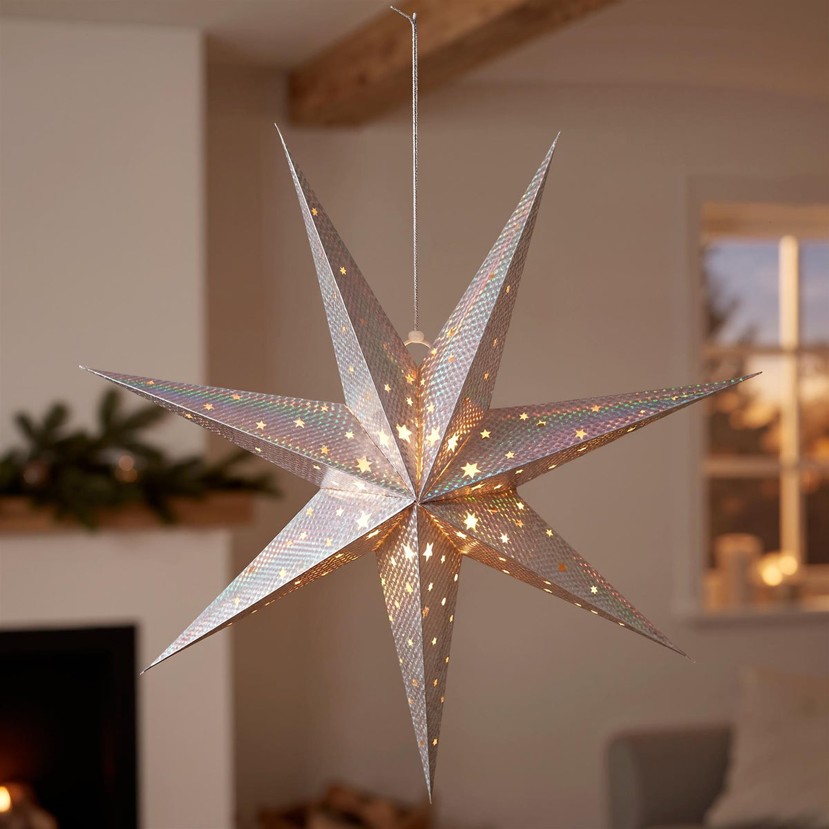 LED Hanging Paper Star 60 cm