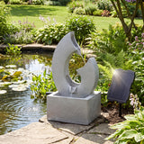 Horn Solar Water Feature with LED Lights
