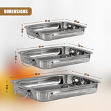 Set Of 3 Stainless Steel Roasting Trays