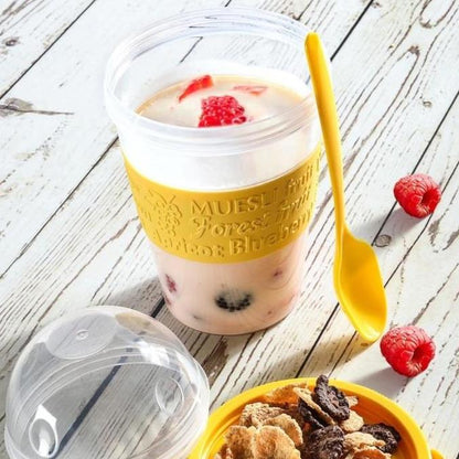 Yogurt Mug with Compartment and Spoon by Geezy - UKBuyZone