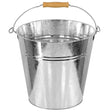 Zinc Bucket With Wooden Holder by Geezy - UKBuyZone