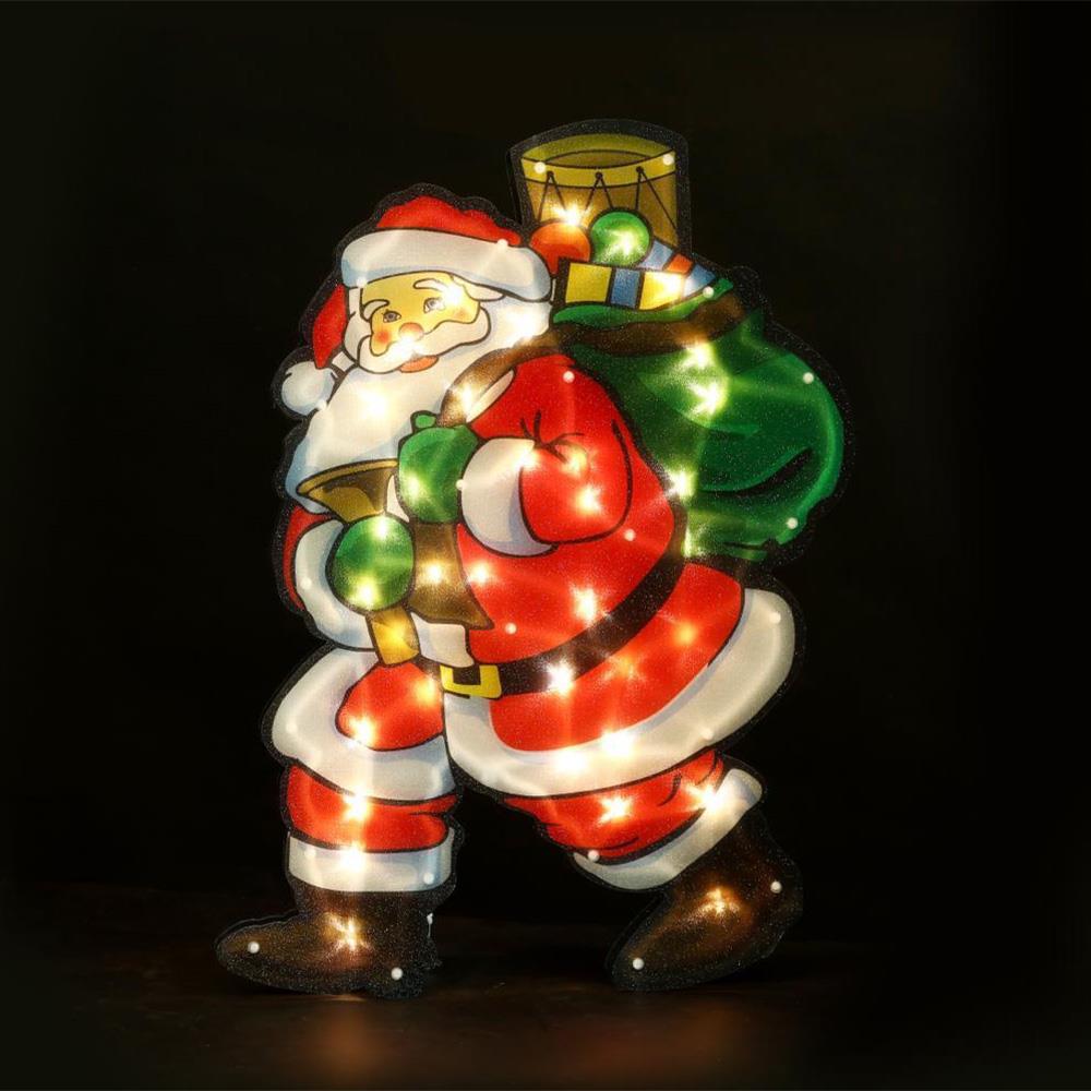 Christmas Silhouette Lights Santa with Gift by GEEZY - UKBuyZone