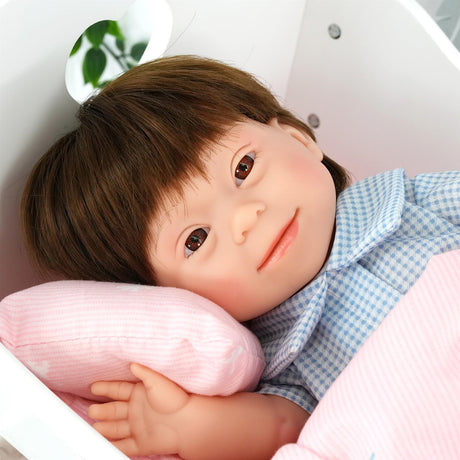 BiBi Doll Down Syndrome Boy - Brown Hair (36 cm / 14") by BiBi Doll - UKBuyZone