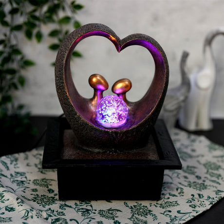 Heart Water Feature Led Lights by GEEZY - UKBuyZone