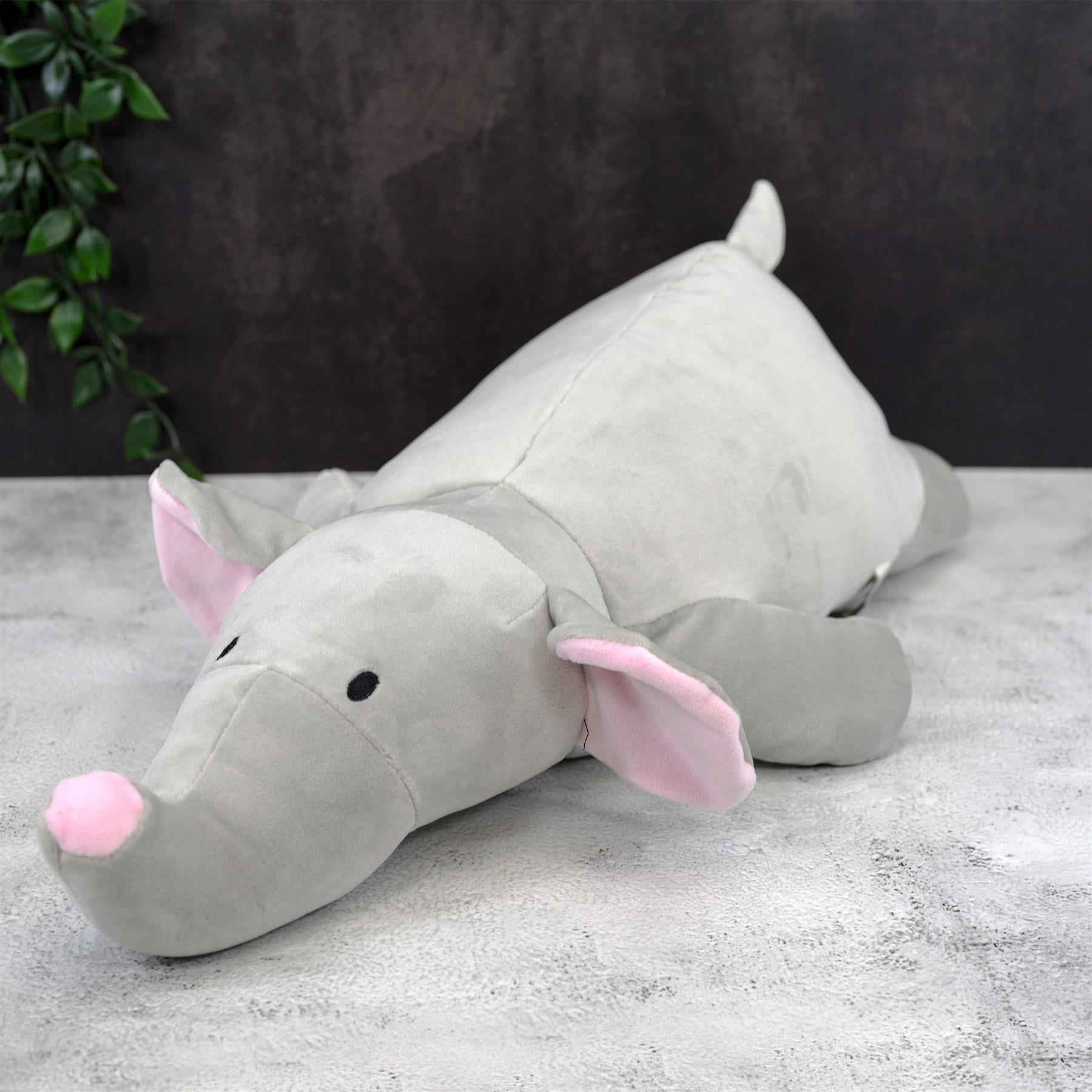 20” Super-Soft Elephant Plush Pillow Toy by The Magic Toy Shop - UKBuyZone